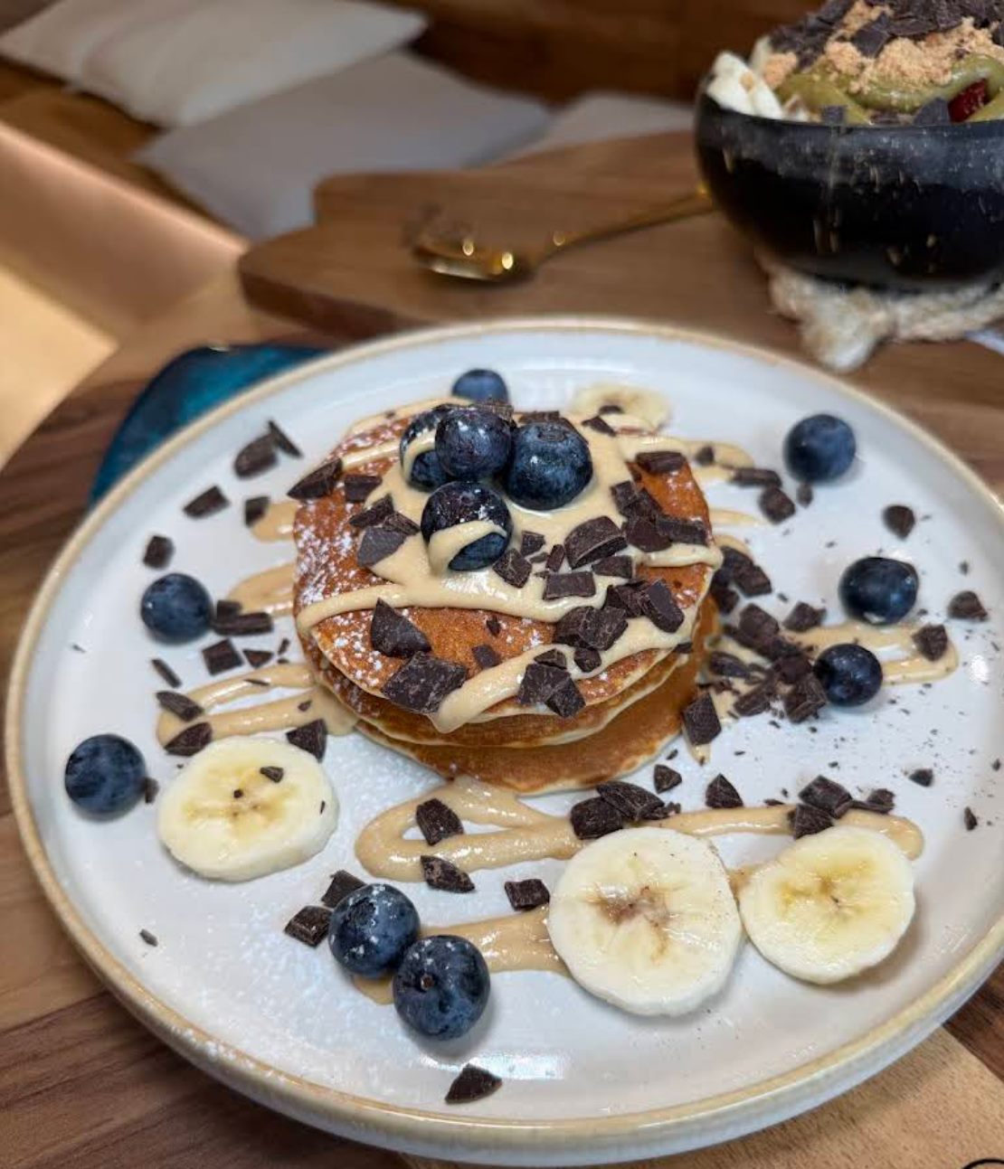 Pancakes con arándanos